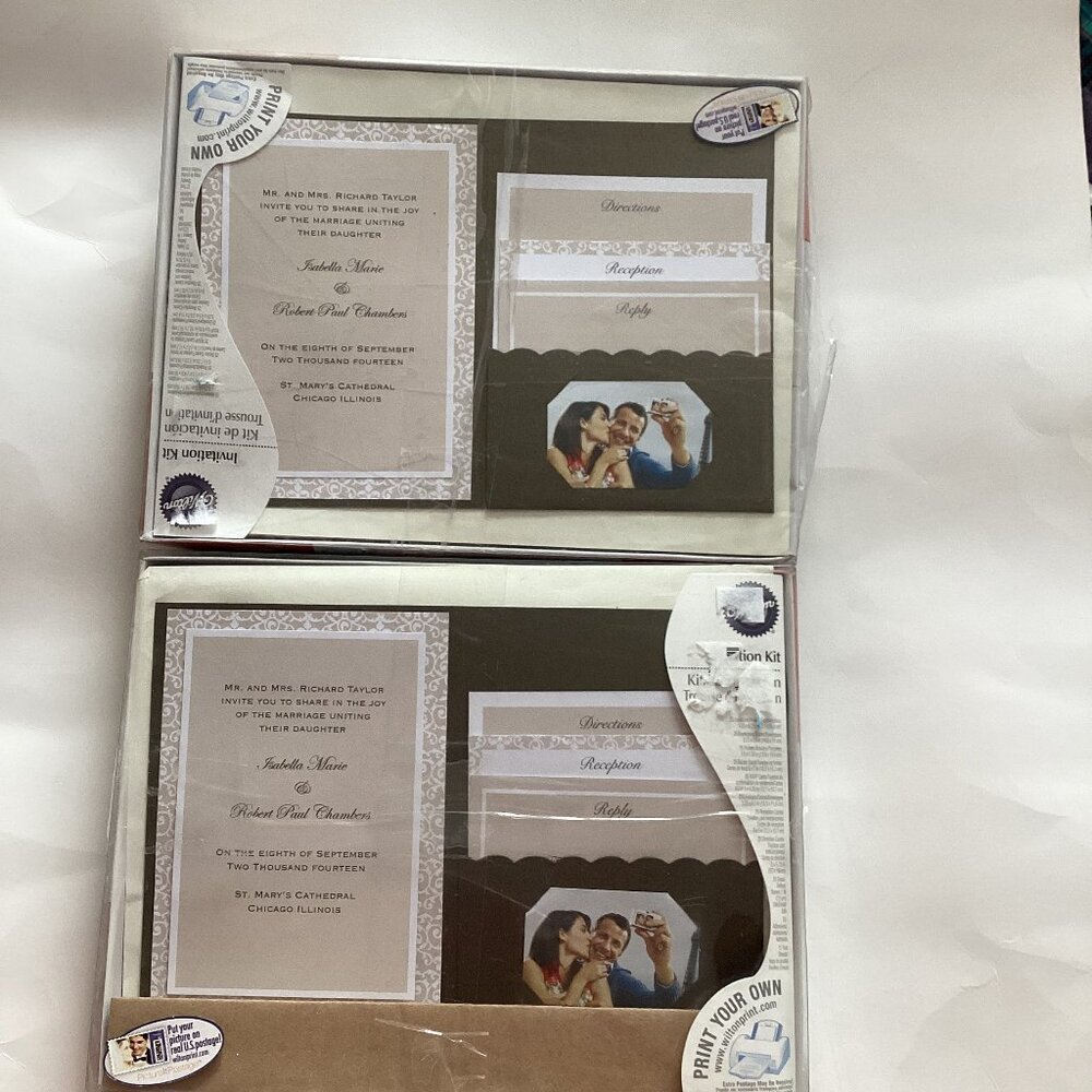 2 Wilton Wedding Invitation Card Kit 25 Ct. Each Box Wedding Stationary